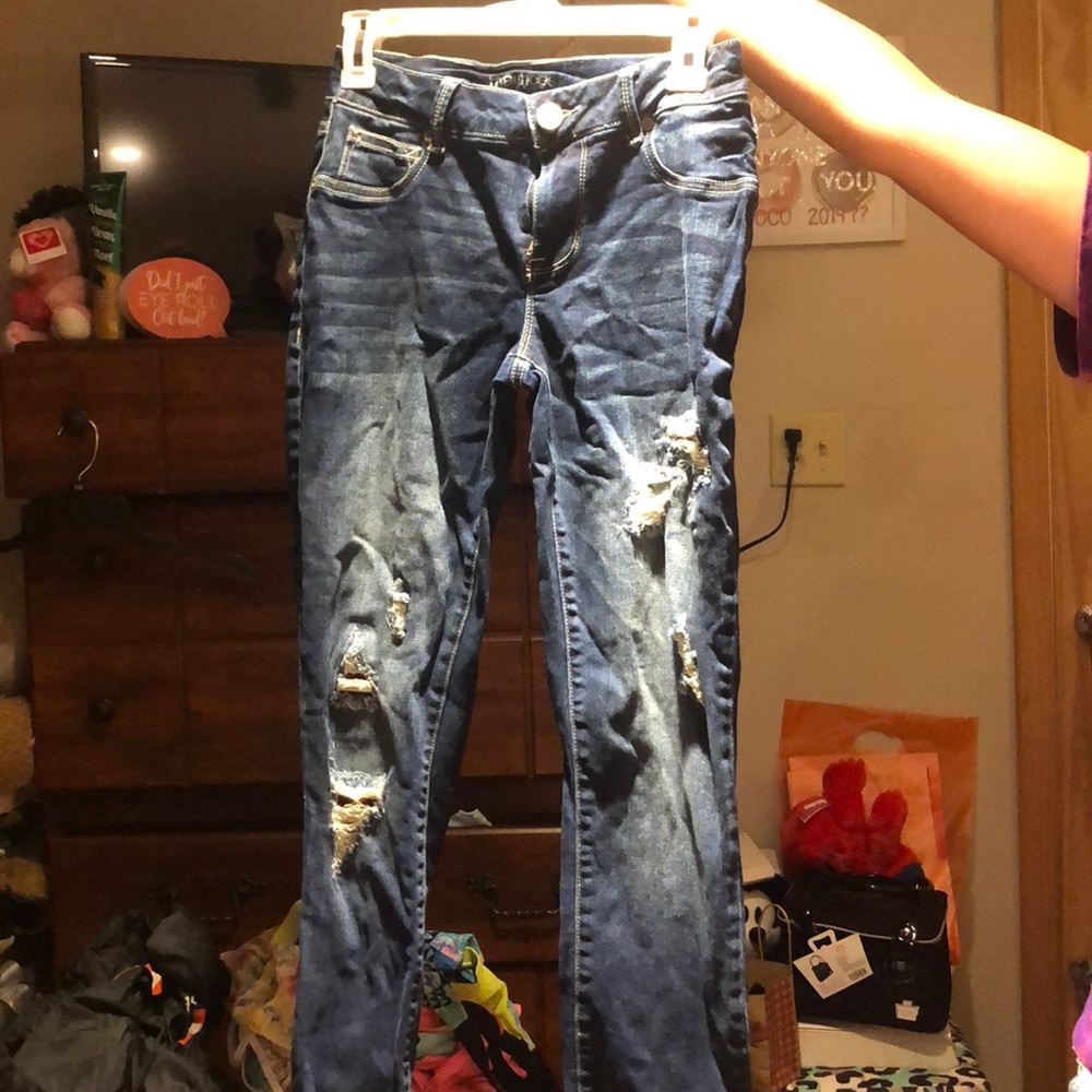 Maurices patched jeans